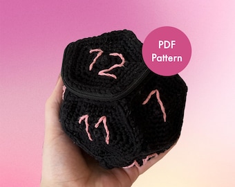 D12 dice bag crochet pattern (digital download)