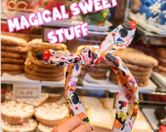 Magical Sweet Stuff Fabric Headband |Whimsical Theme Park Magic | Cute Foodie Gift Accessory