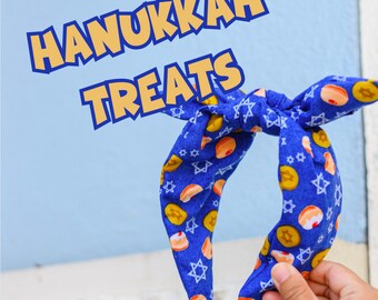 Hanukkah Treats Fabric Headband | Handmade Hanukkah Hair Accessory | Holiday Party