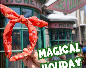 Magical Holiday Fabric Headband | Holiday-Inspired Accessory | Whimsical School of Magic Style