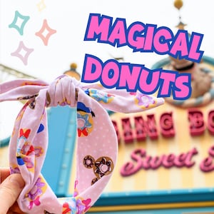 Magical Donuts Fabric Headband for Children & Adults- One Size Fits All- FREE SHIPPING