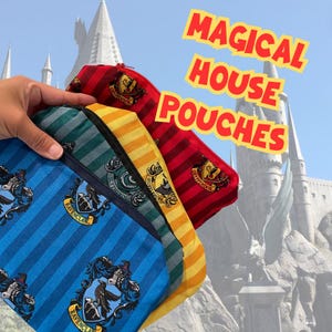Magical Houses Zipper Pouch- Limited Series- FREE SHIPPING