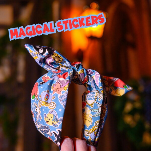 Magical Stickers Fabric Headband for Children & Adults- One Size Fits All- FREE SHIPPING