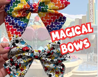 Magical Friends Fabric Bows | Trendy Park-Ready Hair Accessory