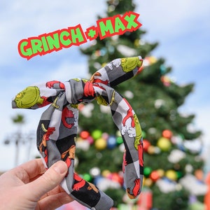 Grinch and Max Fabric Headband for Children & Adults- One Size Fits All- FREE SHIPPING
