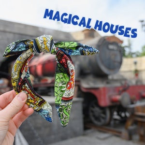 Magical Houses Fabric Headband for Children & Adults- One Size Fits All- FREE SHIPPING