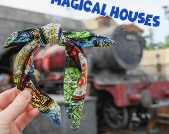 Magical Houses Fabric Headband | Wizard-Inspired Accessory | Cute Whimsical Festive Style