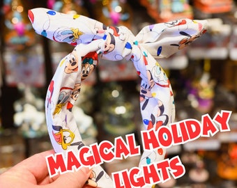 Magical Holiday Lights Fabric Headband | Whimsical Holiday Magic | Cute Park-Style Accessory