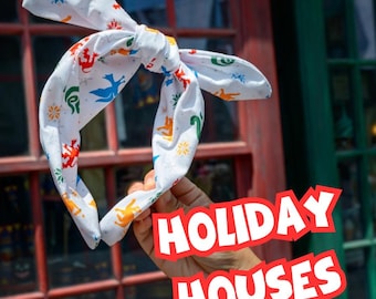 Holiday Houses Fabric Headband | Holiday Wizard-Inspired Style | Cute Festive Fantasy Accessory