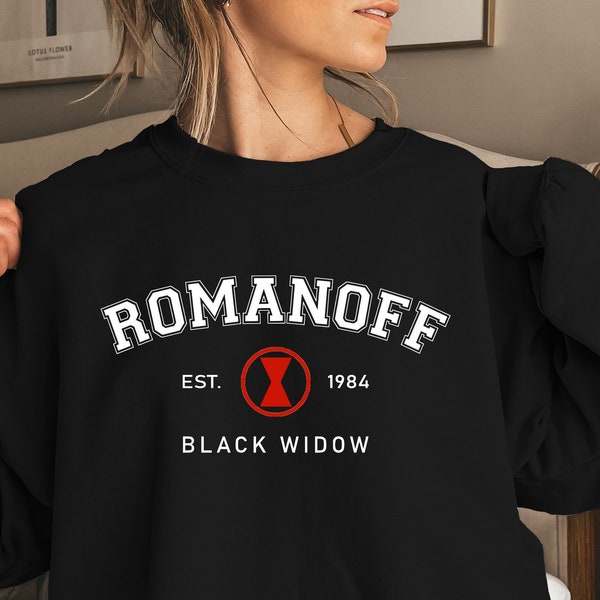 Sweat Natasha Romanoff, chemise Black Widow, chemise Romanoff, Black Widow Cosplay, Avengers , Superhero Sweat, Romanoff 1984 Sweatshirts