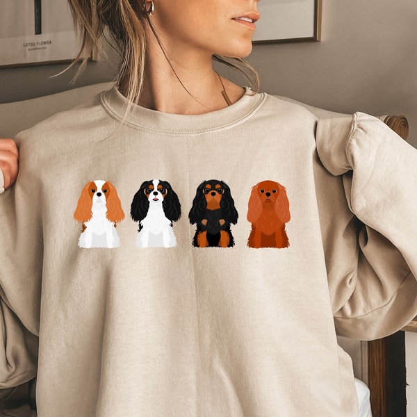 Cavalier Mom Sweatshirt,Cavalier Mama Shirt,Cavalier Mom Gifts, Dog Lover Sweatshirt,Cavalier Dog Tee, Animal Lover T-Shirt,Dog Mom Sweater