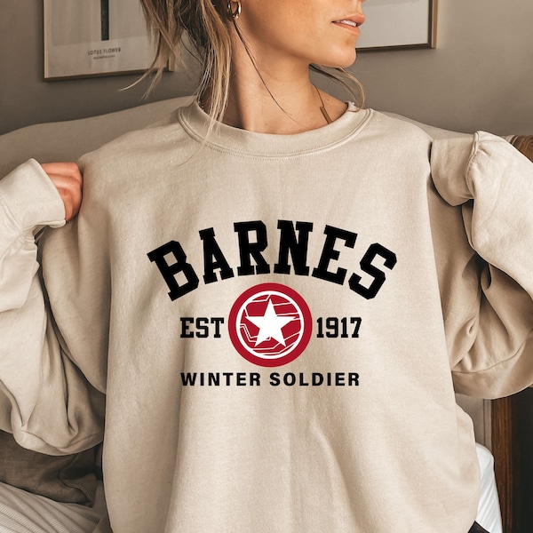 Bucky Barnes Sweatshirt, Barnes Est 1917 Shirt, The Winter Soldier Shirt, Sebastian Stan, Marvels Shirt, MCU, Superhero, Avengers Fan Gifts