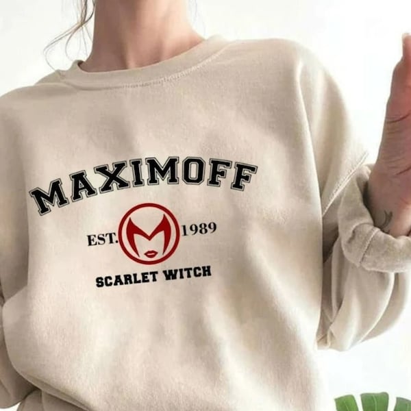 Maximoff scarlet witch Sweater Maximoff Est 1989 Sweatshirt, Maximoff 1989 Hoodie, Vintage Scarlet Witch Sweater, Maximoff Hoodie