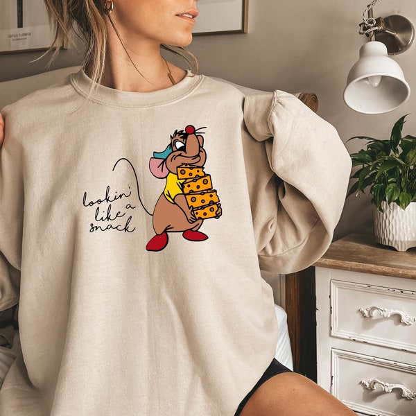 Lookin' like a snack sweatshirt,gus gus cinderella sweatshirt,snack lover mouse tee,magic kingdom,funny fat rat shirt family vacation