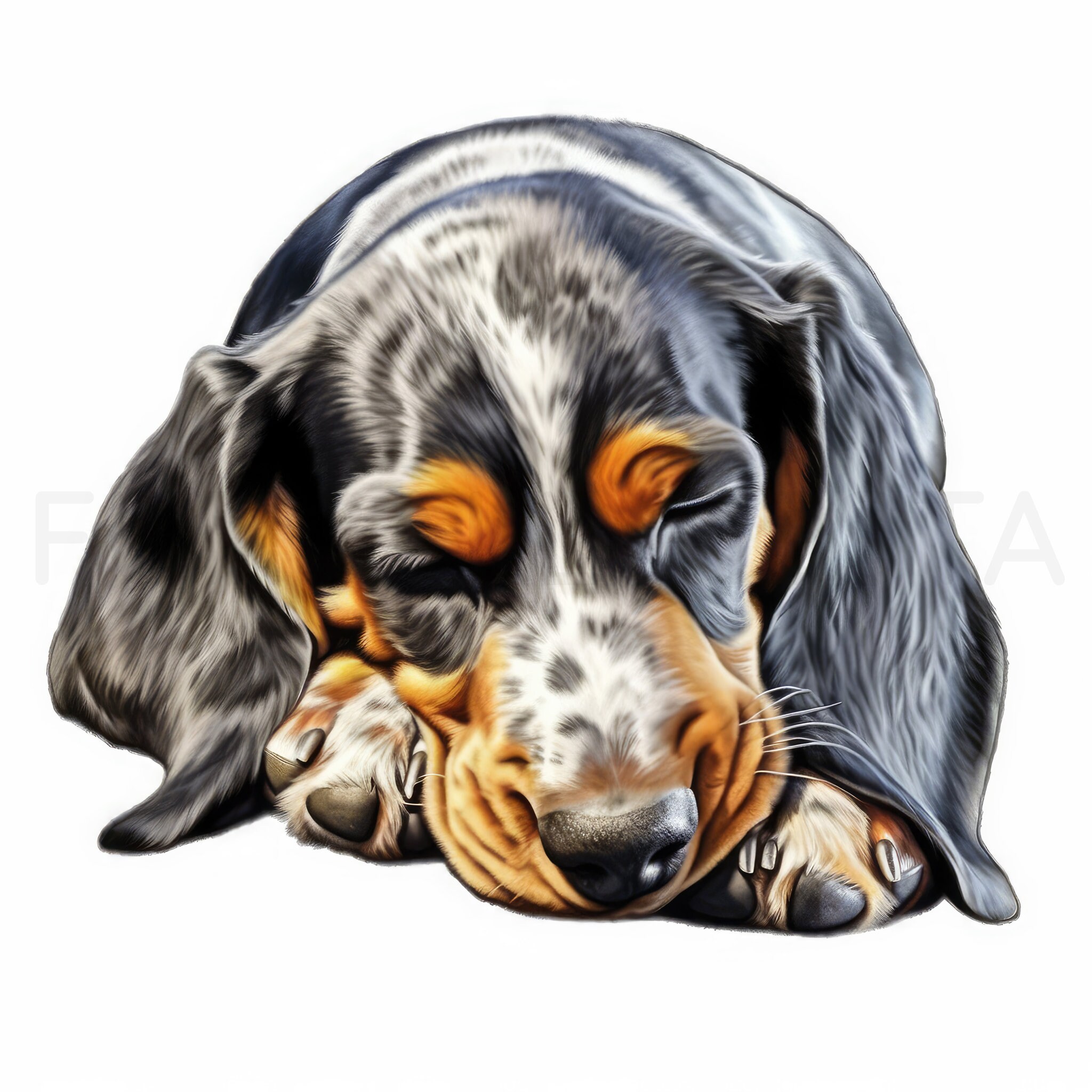 Bluetick Coonhound Puppy Printable Dog Art, 12 High Quality JPG, PNG ...