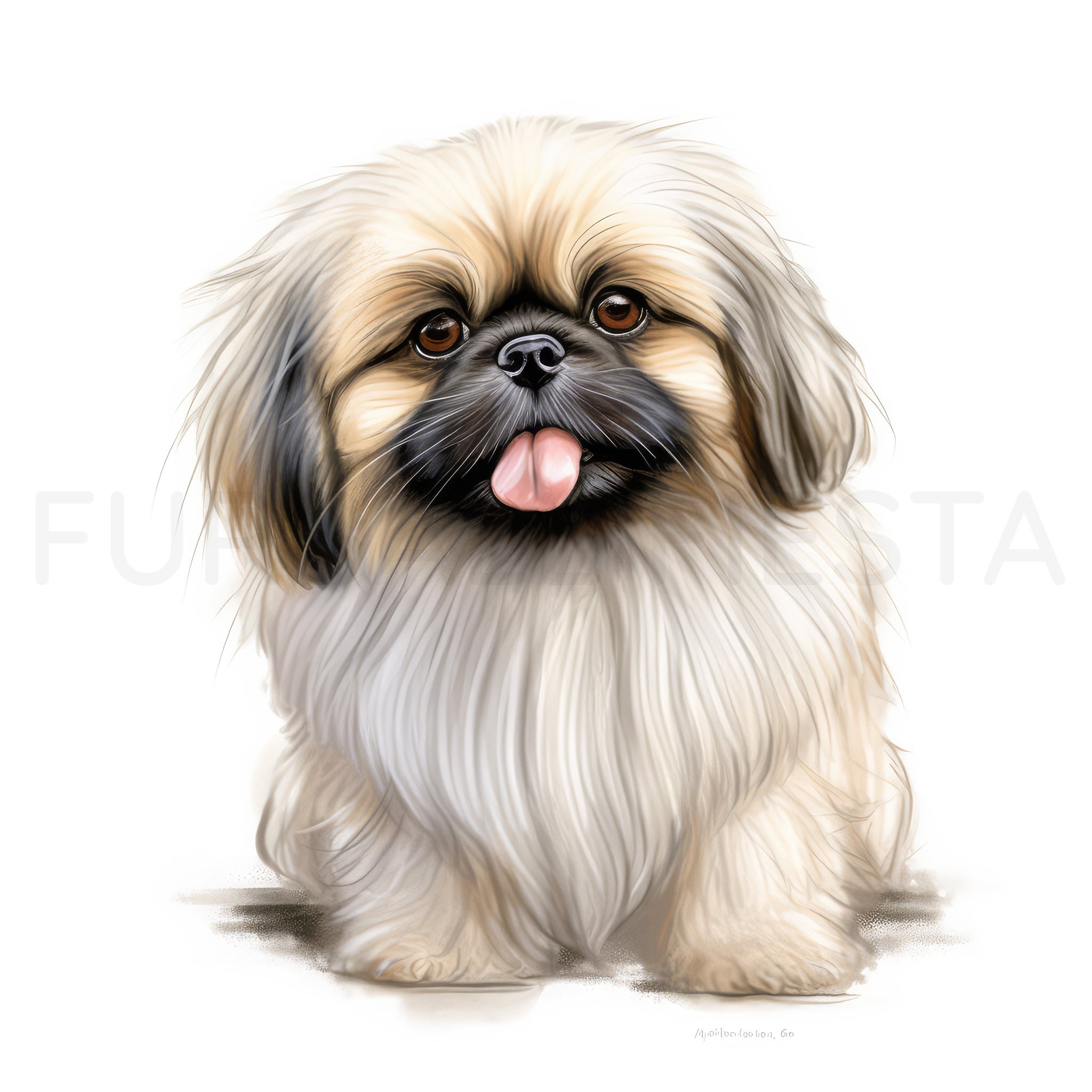 Pekingese Puppy Printable Dog Art 2, 15 High Quality JPG, PNG ...