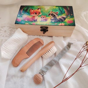 Caja de nacimiento personalizada, Regalo de nacimiento de madera personalizado, grabado a mano y grabado con láser, Caja de recuerdos para bebé, Caja de nacimiento para bebé
