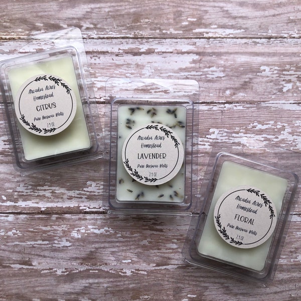 USA 100% Pure Beeswax Melts | Pure Essential Oil scented Beeswax Melts | Natural and Non Toxic Wax Melts for Warmers | Tarts