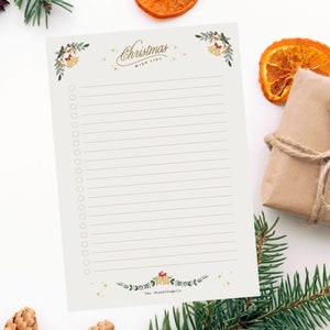 Christmas notepad, holiday notepad, small gifts, mom Christmas gift, Christmas list, notepad, winter notepad, cute notepad