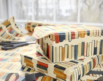Books wrapping paper, gift wrap with books, bookish gift, book lover gifts, bookish wrapping paper, wrapping paper, gift wrap