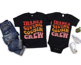 Matching cousins shirt, family matching shirts, cousin crew tshirts, Thanksgiving kids shirt, sibling shirting, matching sibling