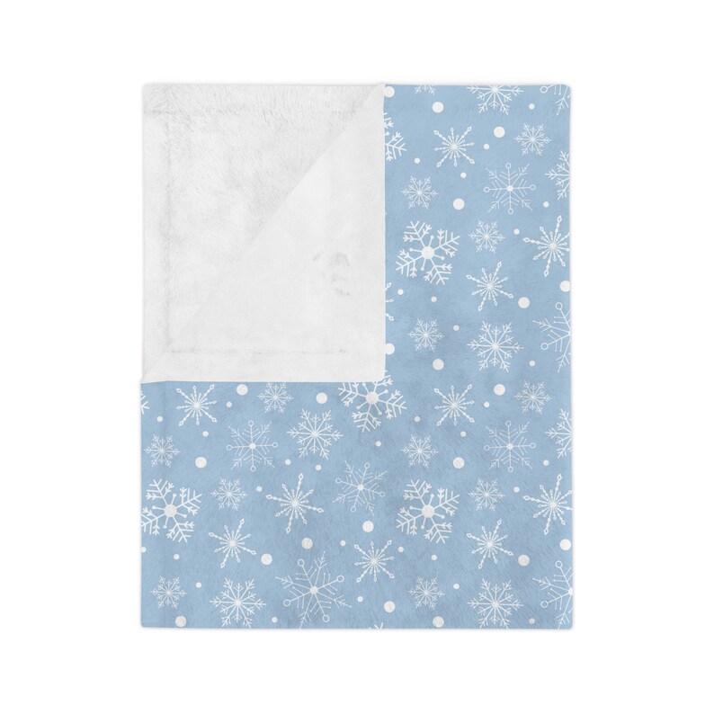 Snowflake Blanket, Winter Blanket, Cozy Winter Blanket, Minky Blanket