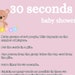 30 Seconds Baby Shower - Etsy Nederland
