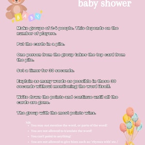 30 Seconds Baby Shower - Etsy Nederland