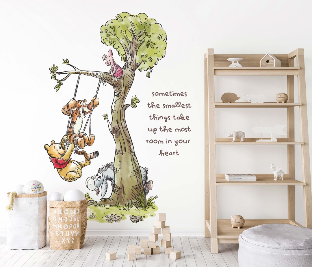Winnie the Pooh Wall Decal Pooh Bear Swing on the Tree Wall Sticker for — free download