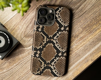 Snake Leather iPhone 16 Pro Max Case Magsafe 15 Pro Animal Print Samsung Galaxy S23 Ultra S22 S21, Google Pixel 8 Snakeskin