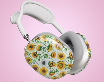 Summer Flowers AirPods Max Headphone Cover for Women Floral Air Pods Max Boho Sunflower Case