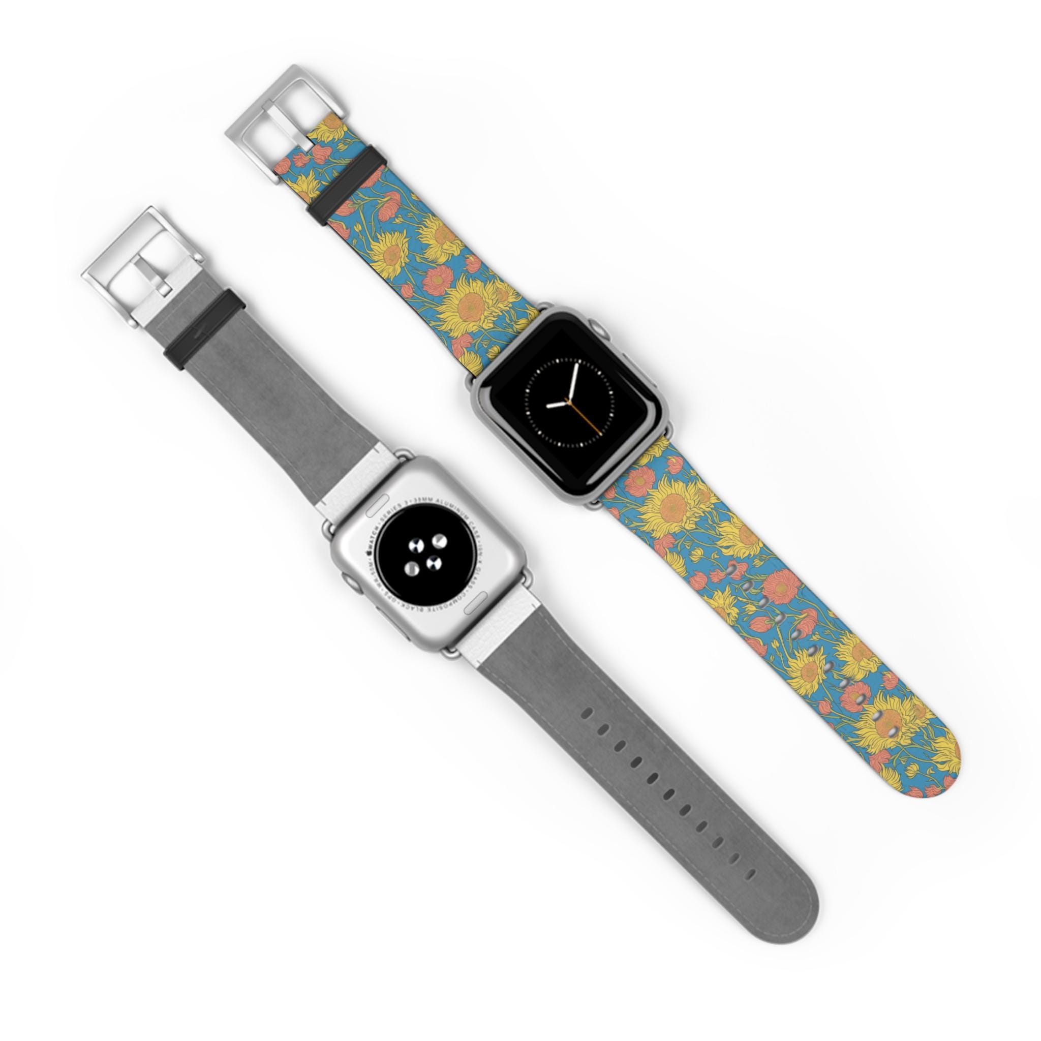 Sunflower Apple Watch Band Ultra Boho Floral Iwatch Strap  display picture 1