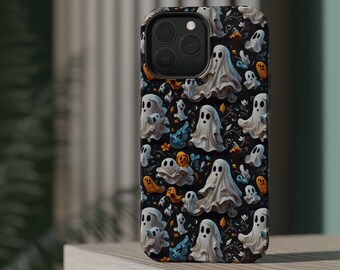 Halloween iPhone 16 Pro Max Magsafe iPhone 15 Case 3D Ghosts iPhone 14 Plus