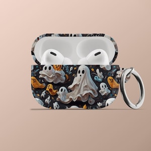 Halloween Airpods Pro Case Cute Matte Glossy Keychain Ghost Apple Airpod 1st 2nd Gen