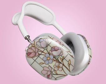 Stained Glass AirPod Max Case, Wildflower Floral AirPods Max Cover, AirPodsMax Headphone Cover