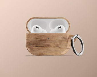 Airpod Pro Case Wood Style Airpods Case Unique Keychain for Him Personalized Apple Airpod 1st 2nd