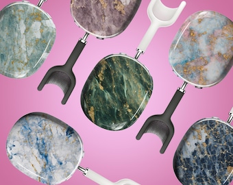 Couverture en marbre des AirPods Max : texture dorée imprimée, option initiale personnalisée