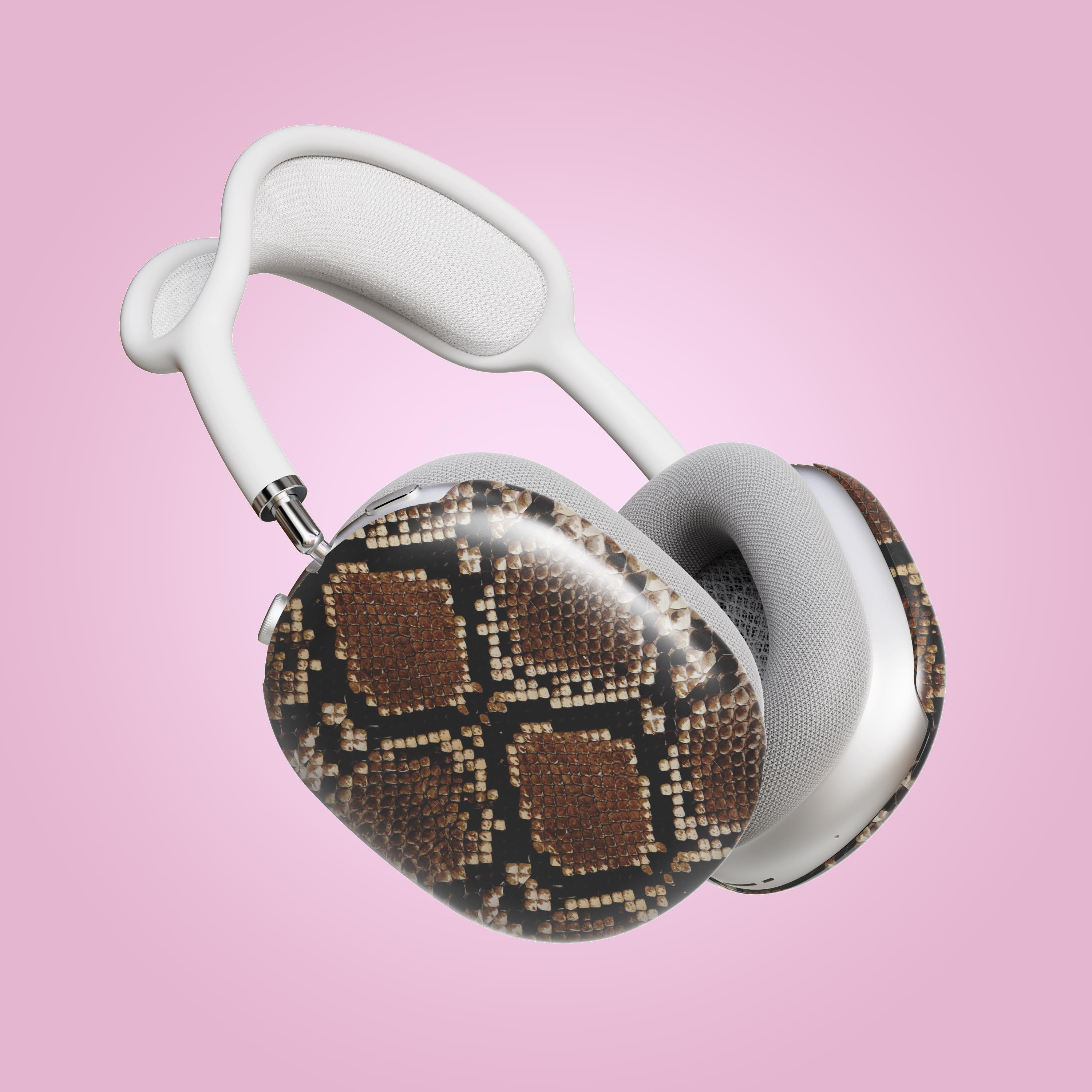 Snake Print AirPod Max Case: Exotic Polycarbonate Headphone Cover
