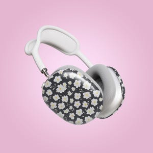 Funda elegante para AirPods Max, diseño de flores, para mujer, con diseño floral bohemio, carcasa rígida protectora, estilo retro divertido.