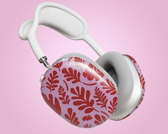 Coral Reef AirPods Max Case: Pink Red Floral Headphone Cover inspired by Matisse