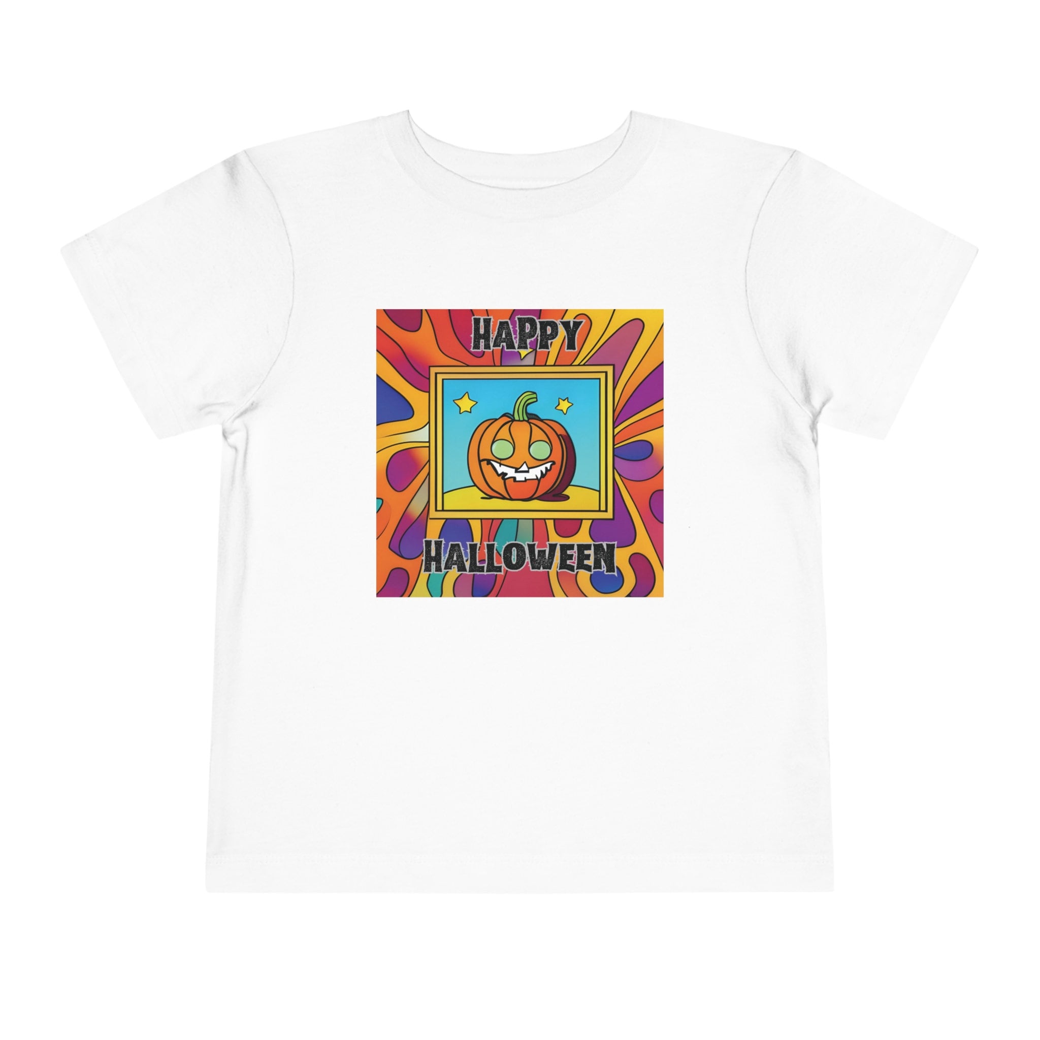 Discover Toddler T-Shirt Short Sleeve T Shirt  Sizes 2T - 5T Gift for Her Gift for Him Gift for Niece Gift for Nephew Happy Halloween Pumpkin Fun