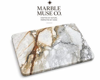 Calacatta Paonazzo Natural Honed Marble Serving Board, Unique Veining, Decorative Tray, Kitchen Decor