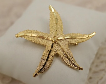 Spilla a forma di stella marina oceanica spilla imitazione perla