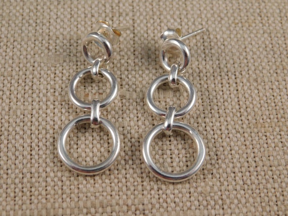Sterling Silver Drop Earrings - image 4