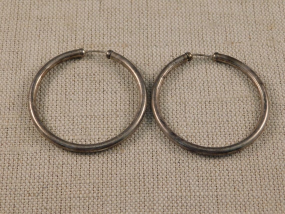 Sterling Silver Hoop Earrings - image 3