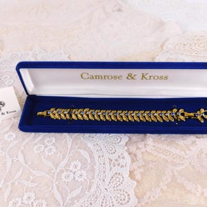 Jacqueline Kennedy Gold Tone Leaf Bracelet by Camrose & Kross