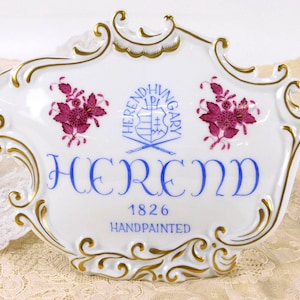 Herend Hungarian Porcelain Store Display Plaque