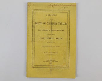 En diskurs om Zachary Taylors död