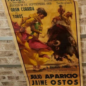 Cartel taurino español vintage
