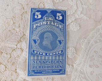 Early 5 Cent Newspaper and Periodical Stamp